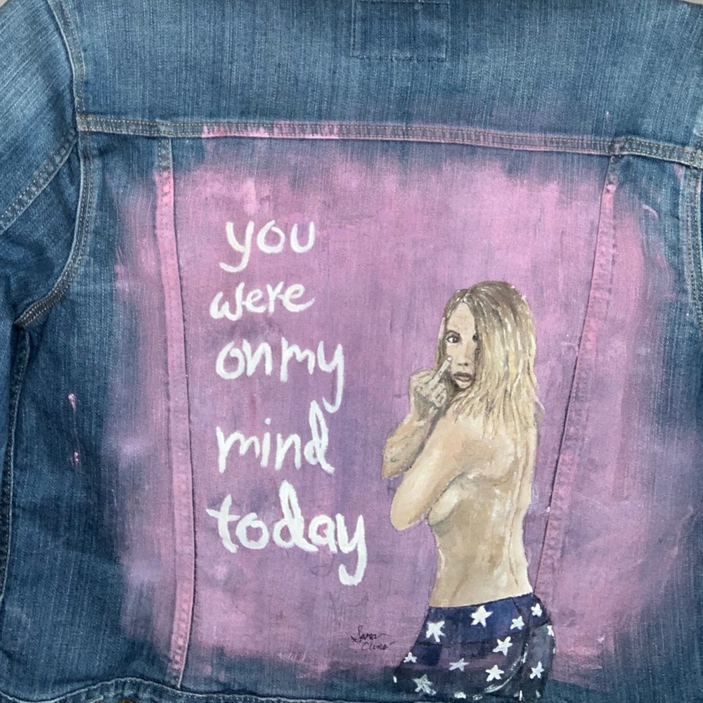 Hand painted denim jacket